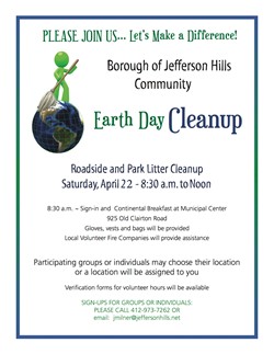 Volunteers Needed for Annual Earth Day Cleanup of our Roads and Neighborhoods