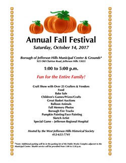 Borough Fall Festival is Planned for Saturday, October 14