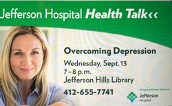 Depression Seminar to be Presented at Jefferson Hills Library on Sept. 13