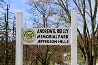 Andrew E. Reilly Memorial Entrance Sign